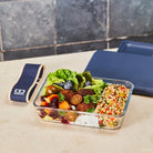 Monbento Pure Natural Blue – hermetyczny pojemnik ze szkła do podgrzewania posiłków