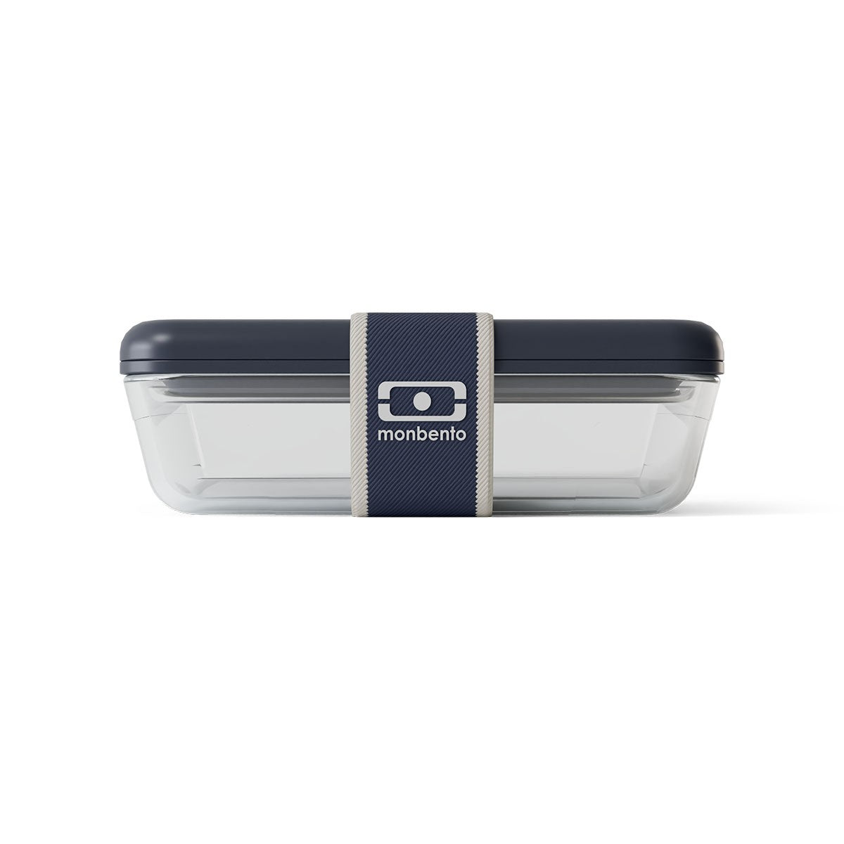 Monbento Pure Natural Blue – trwały szklany lunchbox z przegrodą