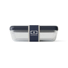 Monbento Pure Natural Blue – trwały szklany lunchbox z przegrodą