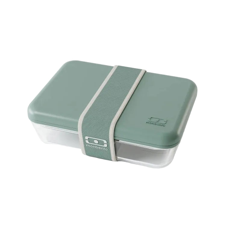 Monbento Pure szklany lunch box z przegródką Natural Green