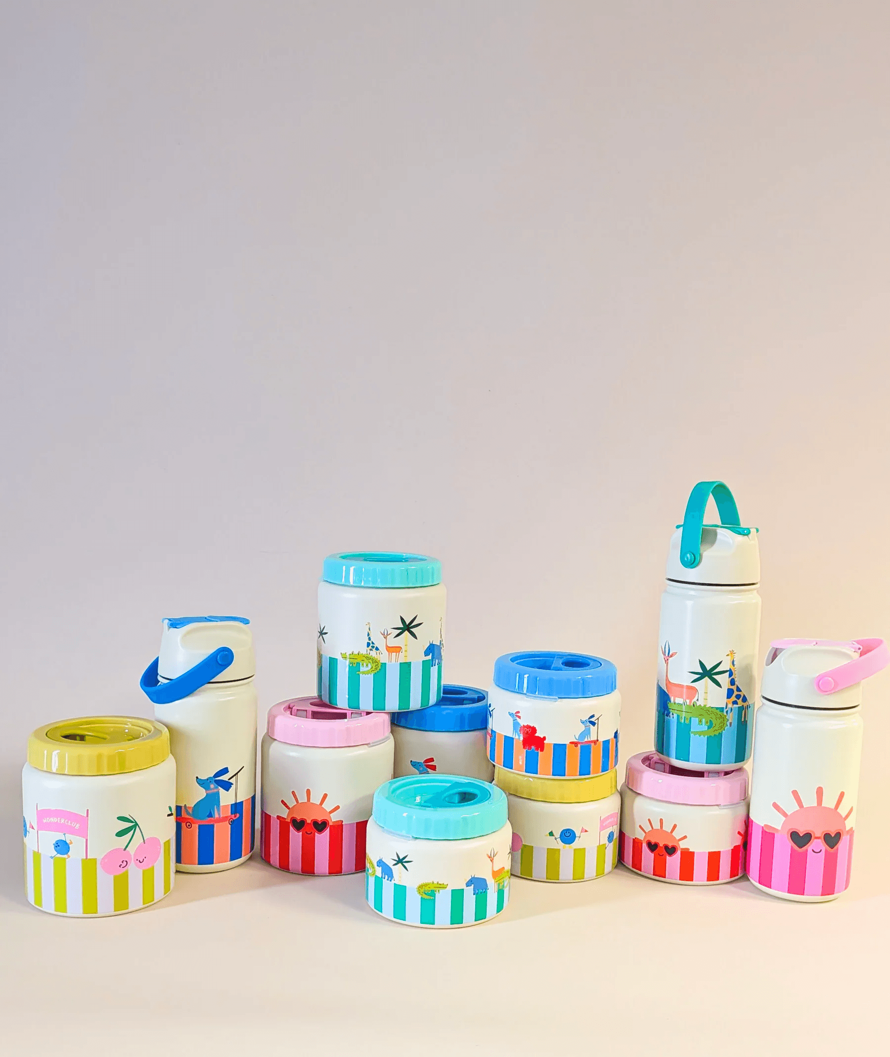 Pojemny termos na posiłki dla dzieci w radosnych kolorach The Cotton Cloud