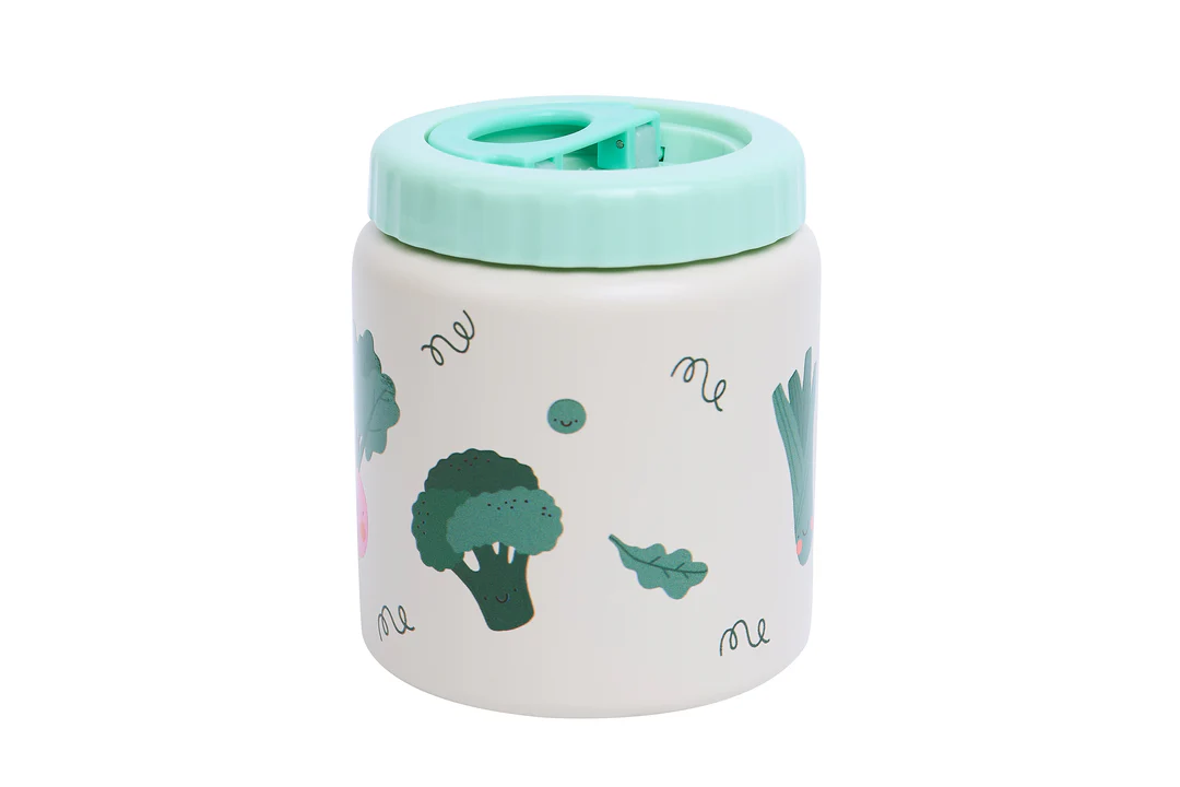 Termos obiadowy The Cotton Cloud – 500 ml, utrzymuje ciepło do 6 h, idealny do szkoły i przedszkola, wzór: warzywa