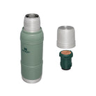 Zielony termos na kawę i herbatę STANLEY ARTISAN THERMOLOGY 4D™ Hammertone Green - stal nierdzewna, 1000 ml, ekstremalna izolacja, solidny i trwały, czysty smak bez plastiku, do napojów ciepłych i zimnych