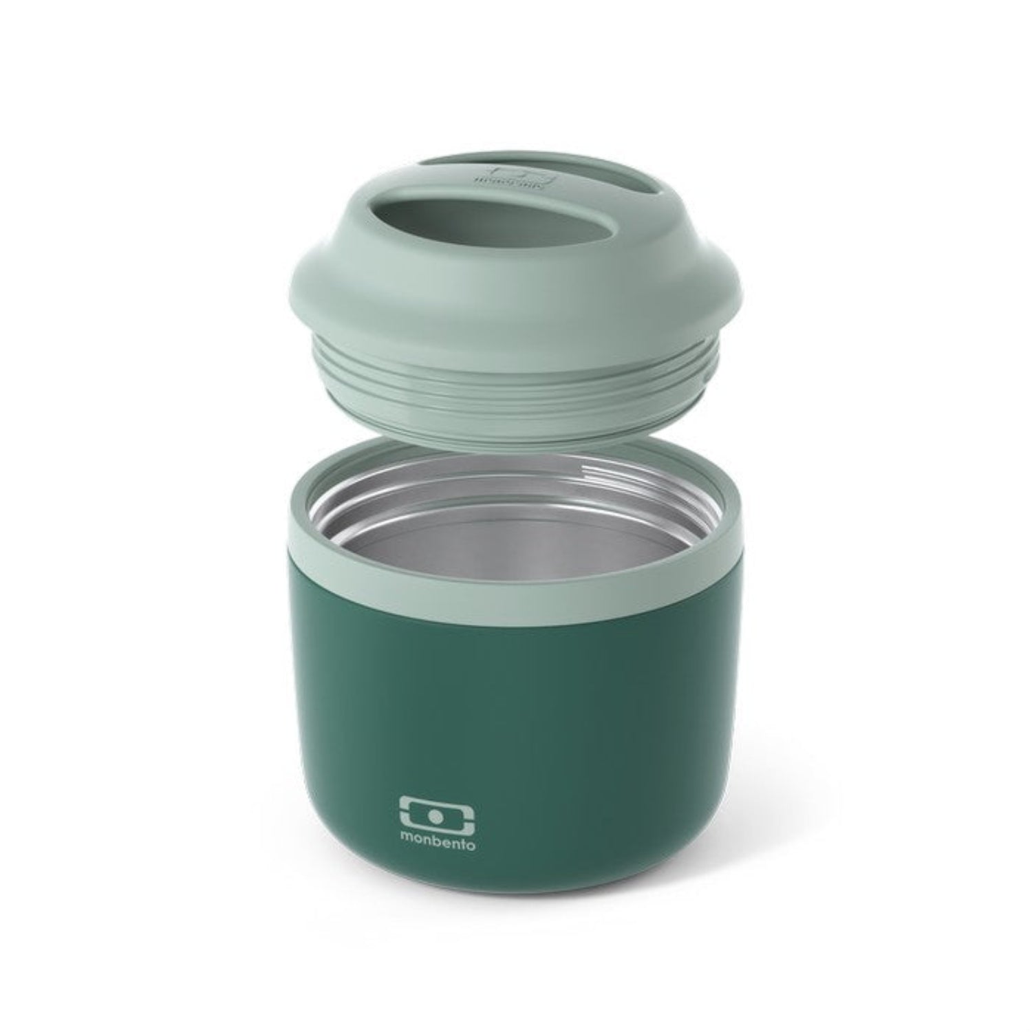 Monbento Element Green – termos obiadowy 550 ml. Utrzymuje ciepło do 10 h, 100% szczelny, stal nierdzewna 316. Idealny na zupy i obiady w podróży, kolor: zielony