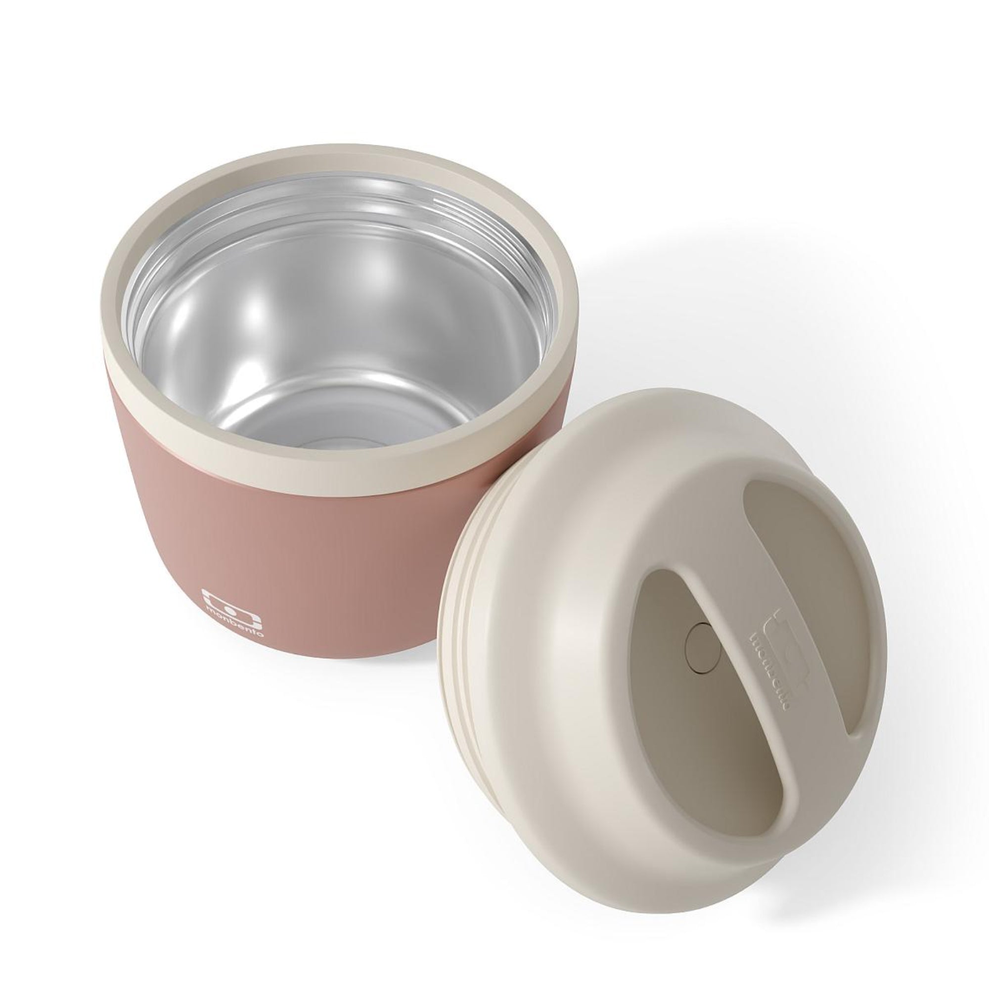 Monbento Element Pink Moka– termos obiadowy 550 ml. Utrzymuje ciepło do 10 h, 100% szczelny, stal nierdzewna 316. Idealny na zupy i obiady w podróży, kolor: różowy