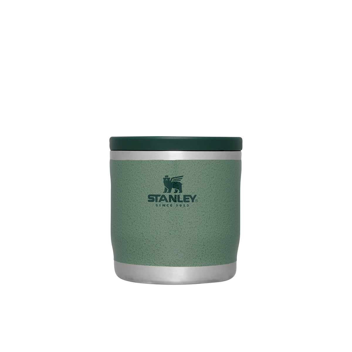 Zielony termos obiadowy Stanley Adventure Hammertone Green 350 ml – szeroki wlew i wygodne użytkowanie, stal nierdzewna, 100% szczelności, klasyczny design