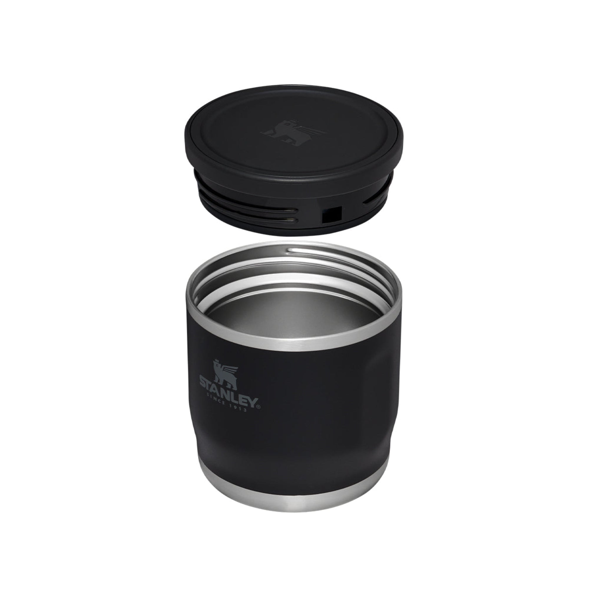 Czarny termos obiadowy Stanley Adventure 350 ml – szeroki wlew i wygodne użytkowanie