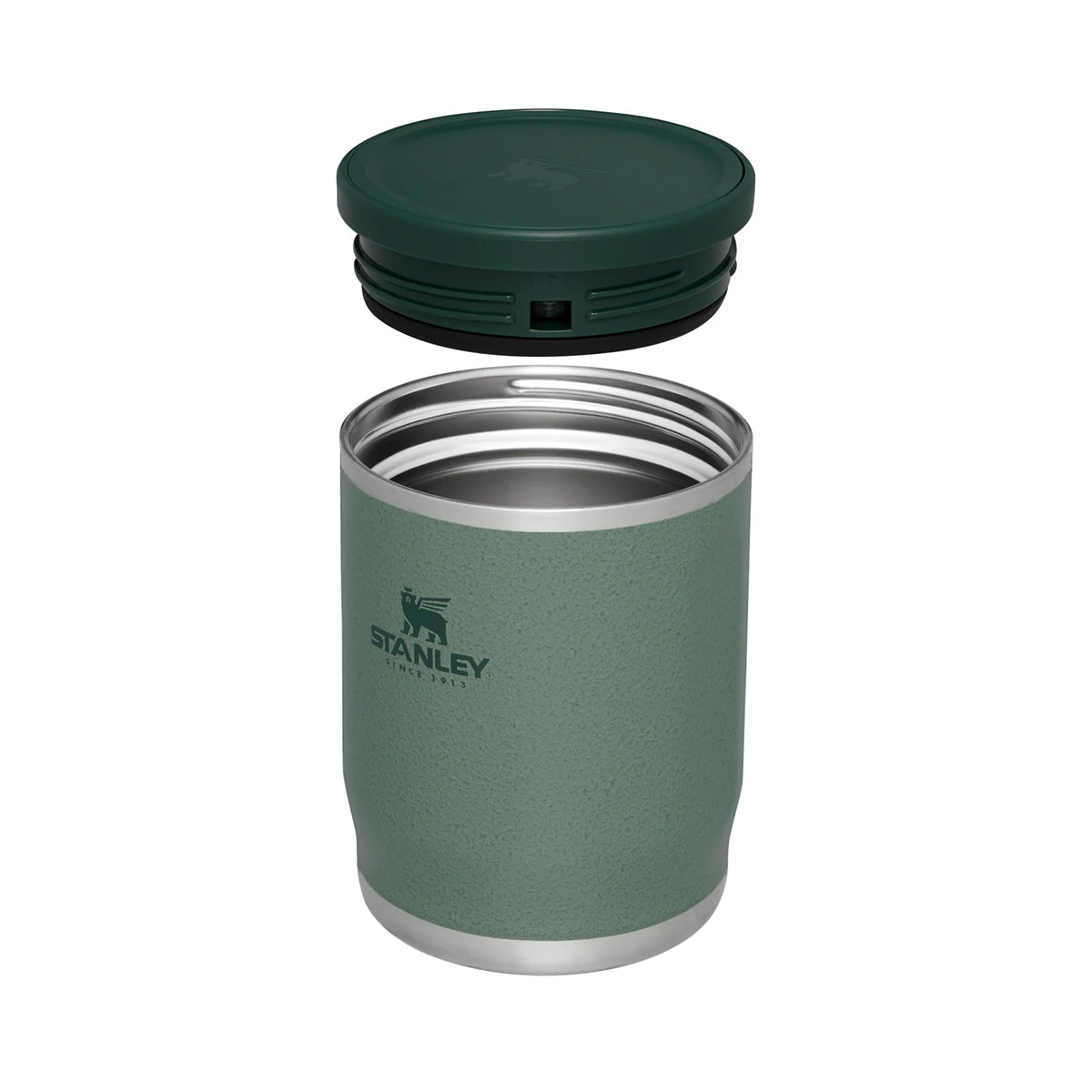 Zielony termos obiadowy Stanley Adventure Hammertone Green 530 ml – szeroki wlew i wygodne użytkowanie, stal nierdzewna, 100% szczelności, klasyczny design