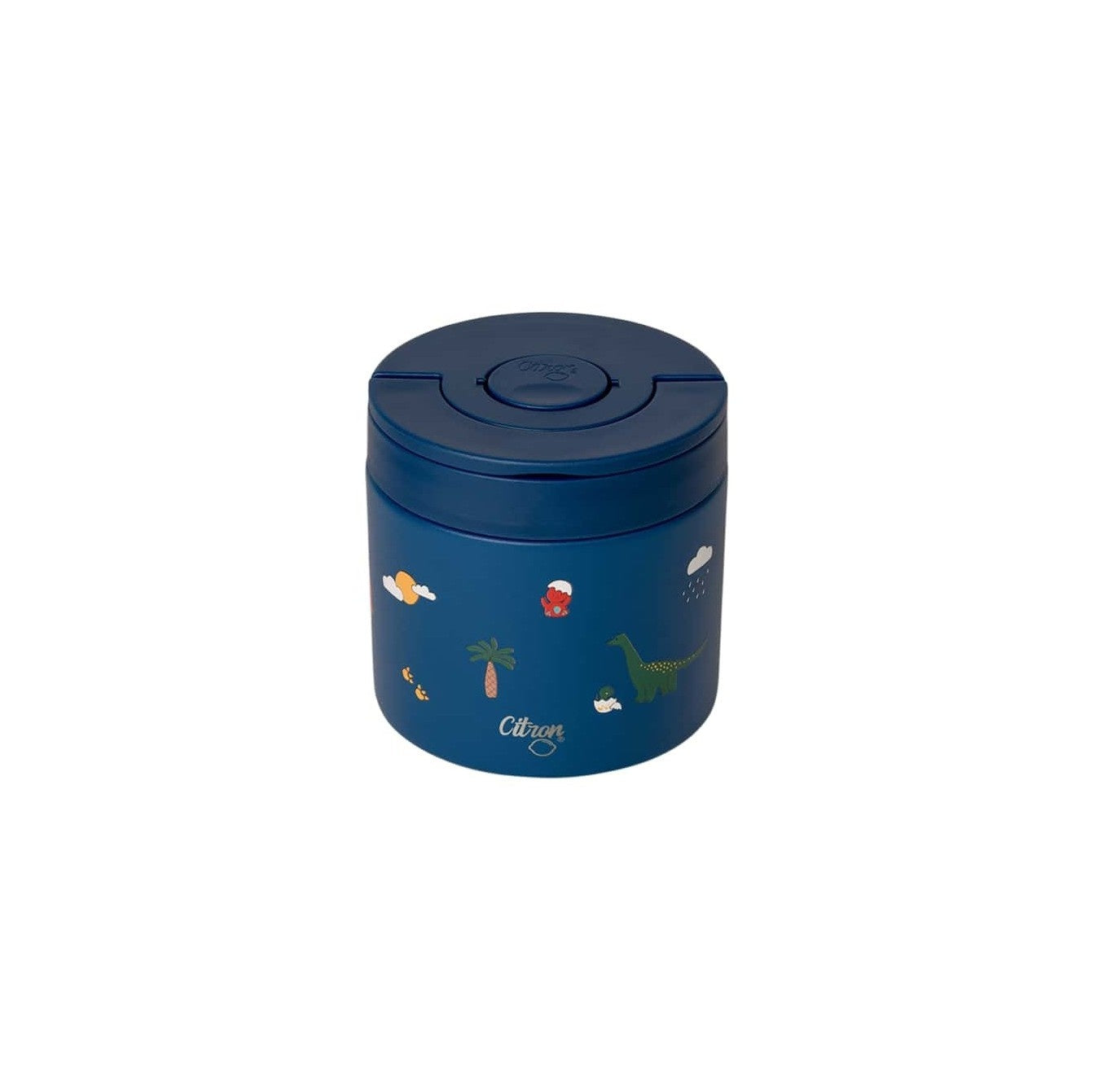 Termos obiadowy Citron Blue Dino 350 ml dla dzieci – stal nierdzewna, szczelny, bez BPA, ciepło do 6h, wzór: dinozaury