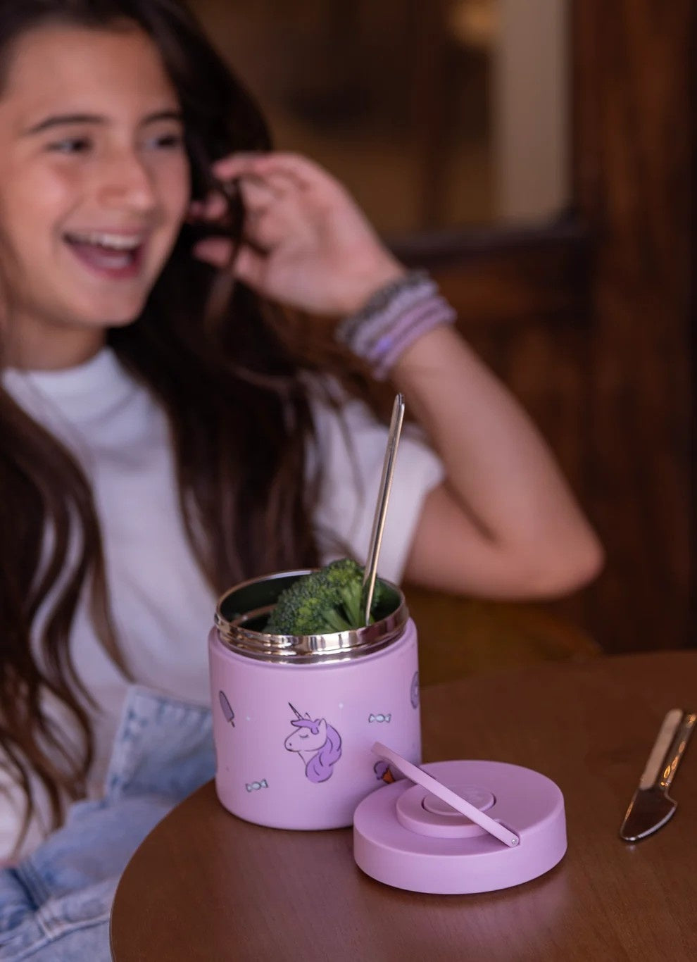 Termos obiadowy Citron Stormy Unicorn 350 ml dla dzieci – stal nierdzewna, szczelny, bez BPA, ciepło do 6h, wzór: jednorożce