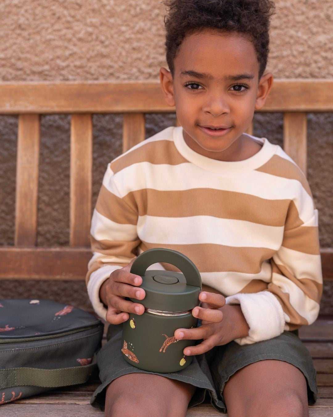 Termos obiadowy Citron Tiger 350 ml dla dzieci – stal nierdzewna, szczelny, bez BPA, ciepło do 6h, wzór: tygrysy