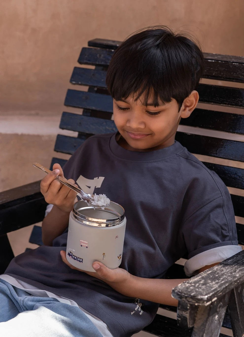 Termos obiadowy Citron Vehicles 350 ml dla dzieci – stal nierdzewna, szczelny, bez BPA, ciepło do 6h, wzór: pojazdy