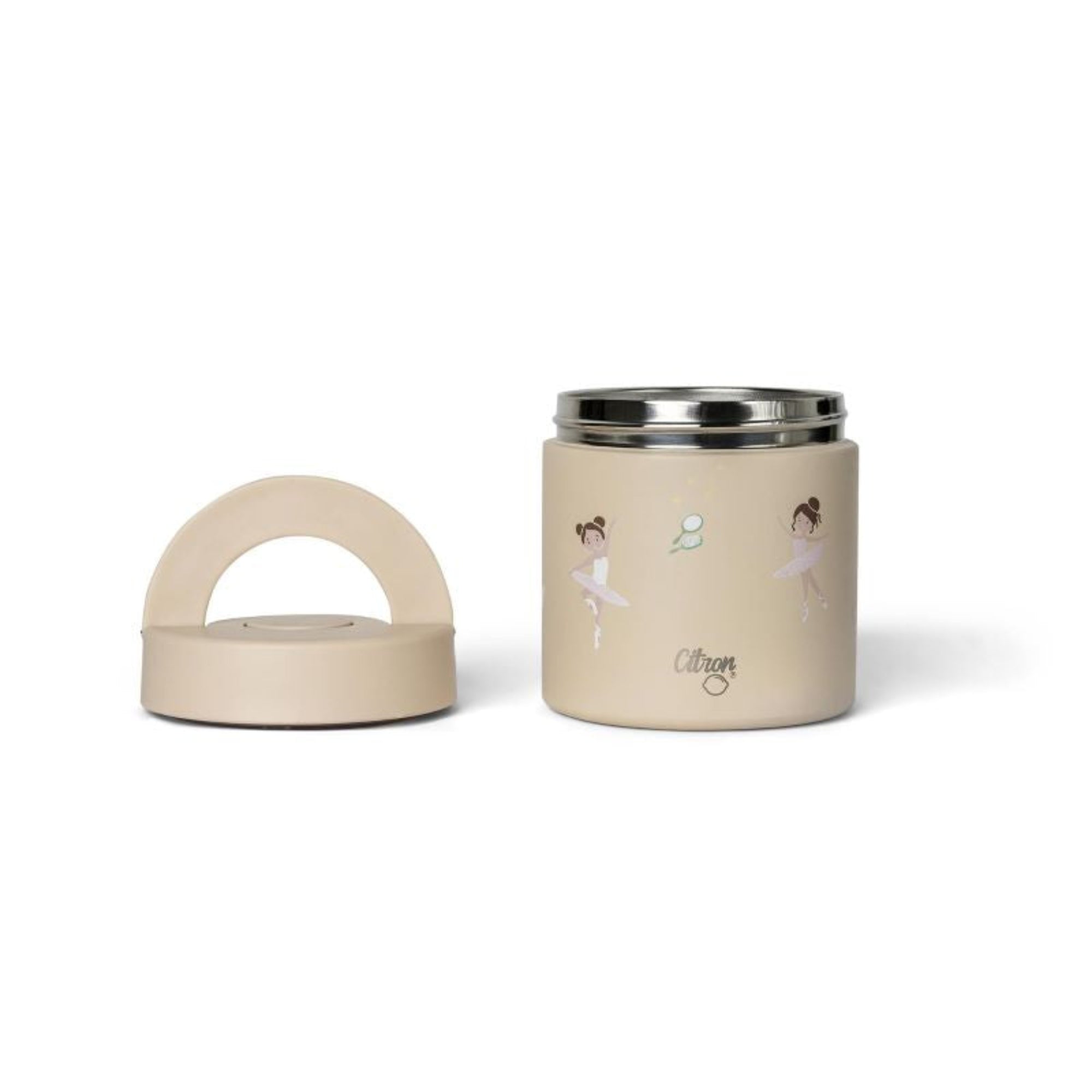 Termos obiadowy Citron Ballerina 350 ml dla dzieci – stal nierdzewna, szczelny, bez BPA, wzór baletnice, ciepło do 6h