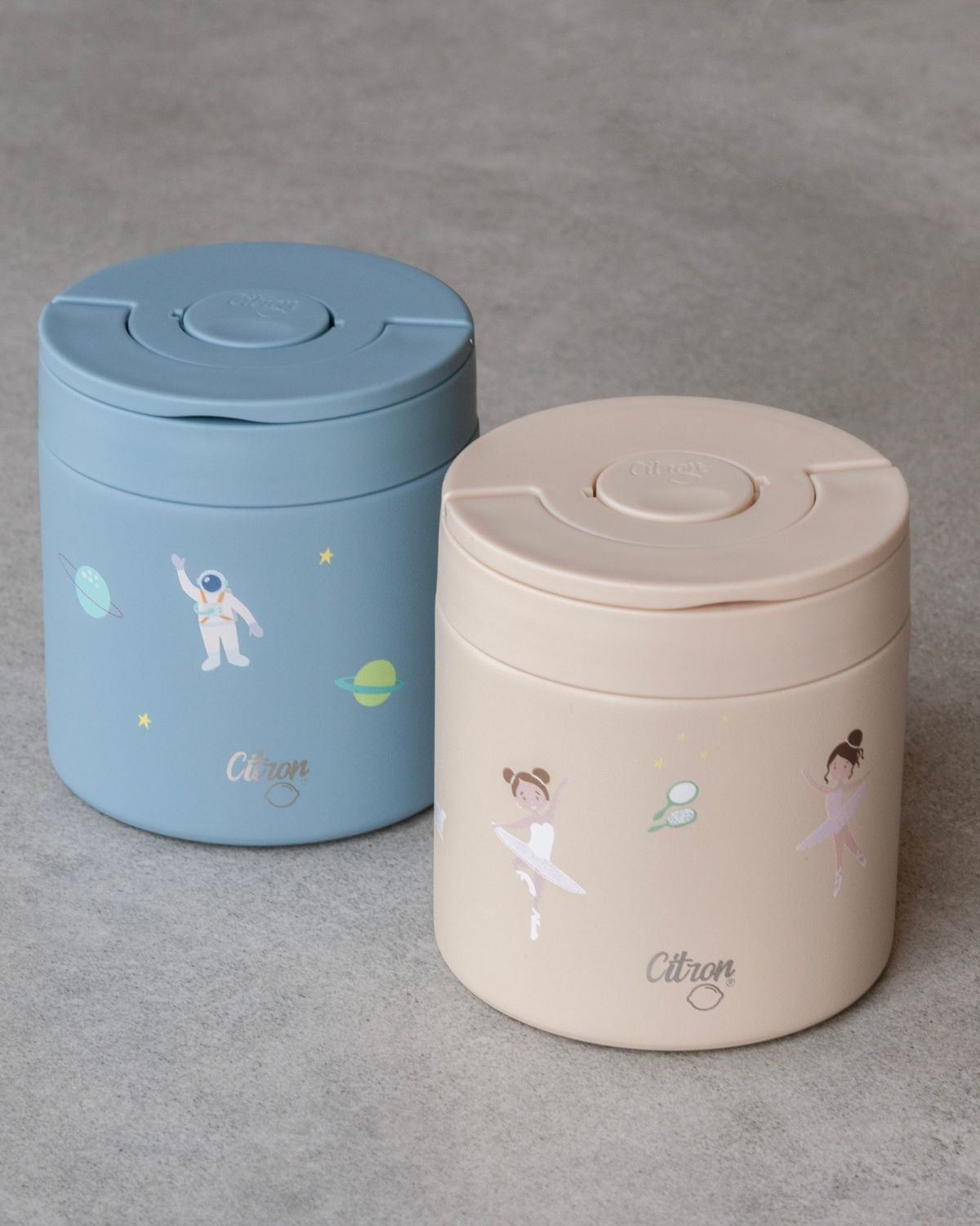 Termos obiadowy Citron Spaceship 350 ml dla dzieci – stal nierdzewna, szczelny, bez BPA, wzór kosmos, ciepło do 6h