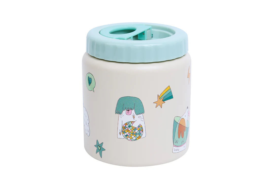 Termos obiadowy The Cotton Cloud – 500 ml, utrzymuje ciepło do 6 h, idealny do szkoły i przedszkola, wzór: pieski