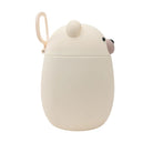 Asobu Bestie Foodie Bear - termos obiadowy dla dzieci, 300 ml, stal nierdzewna, ergonomiczny kształt, odporny na zarysowania, zabawny kształt niedźwiedzia, kolor: biały