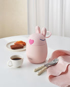 Asobu Bestie Foodie Bunny- termos obiadowy dla dzieci, 600 ml, stal nierdzewna, ergonomiczny kształt, odporny na zarysowania, zabawny kształt królika, kolor: różowy