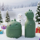 Asobu Bestie Foodie Dinosaur- termos obiadowy dla dzieci, 600 ml, stal nierdzewna, ergonomiczny kształt, odporny na zarysowania, zabawny kształt dinozaura, kolor: zielony