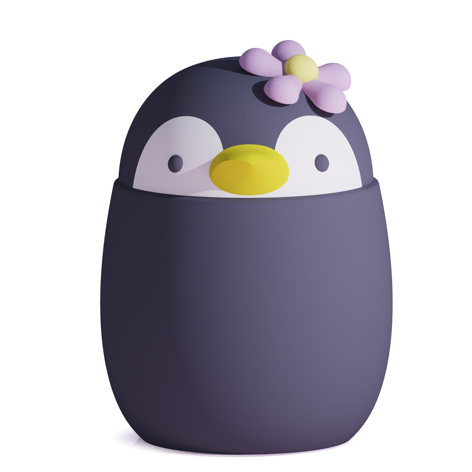 Asobu Bestie Foodie Penguin - termos obiadowy dla dzieci, 300 ml, stal nierdzewna, ergonomiczny kształt, odporny na zarysowania, zabawny kształt pingwina, kolor: biało-czarny