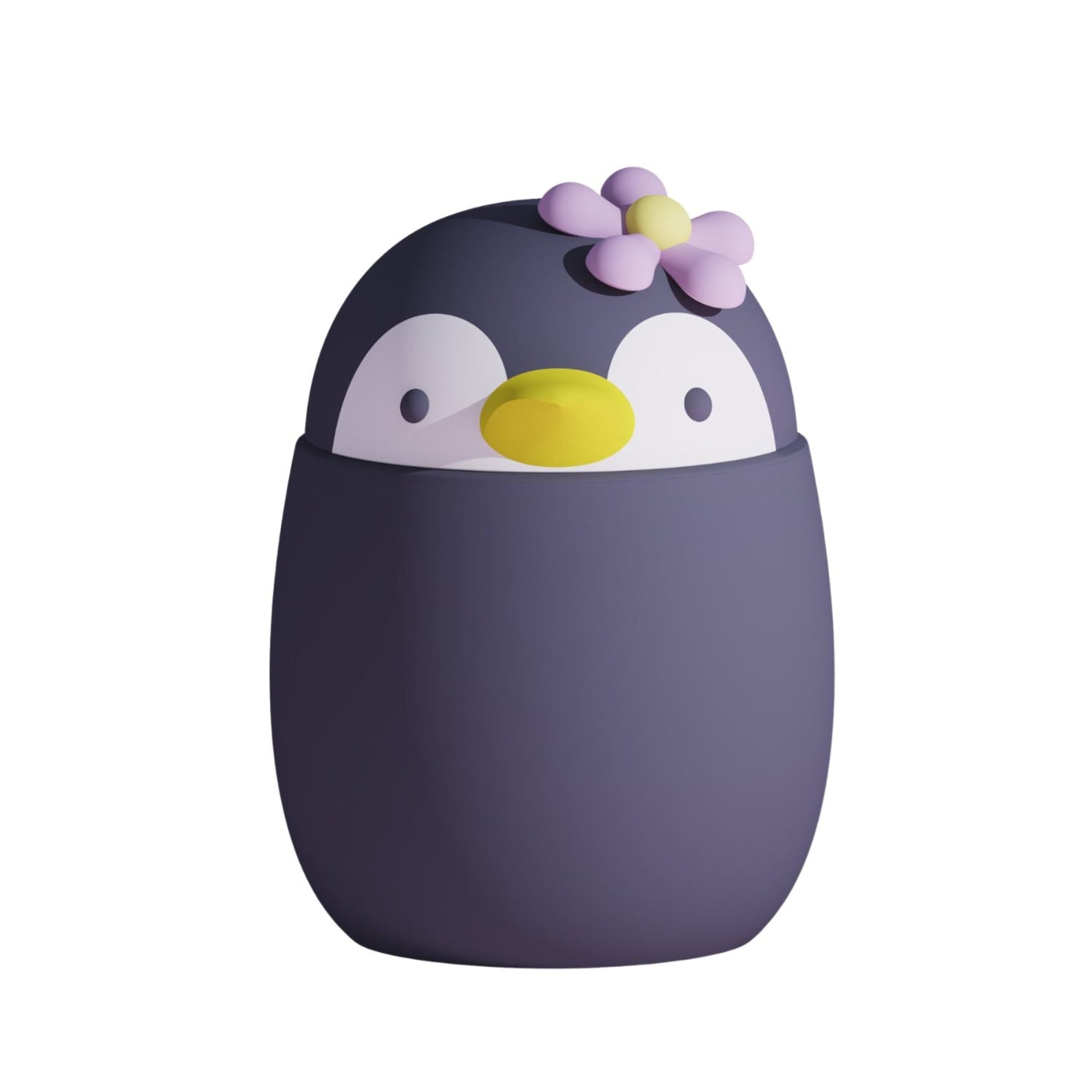 Asobu Bestie Foodie Penguin - termos obiadowy dla dzieci, 600 ml, stal nierdzewna, ergonomiczny kształt, odporny na zarysowania, zabawny kształt pingwina, kolor: biało-czarny