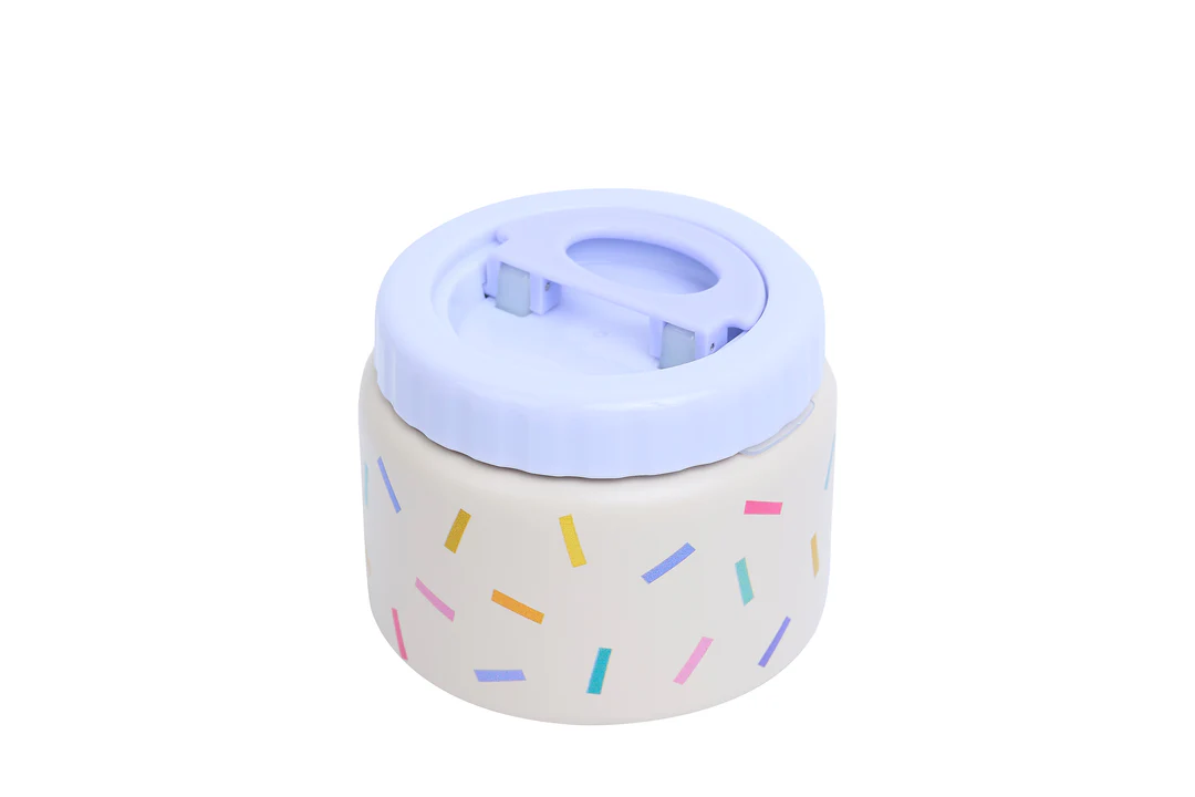 Termos obiadowy The Cotton Cloud – 350 ml, utrzymuje ciepło do 6 h, idealny do szkoły i przedszkola, wzór: konfetti