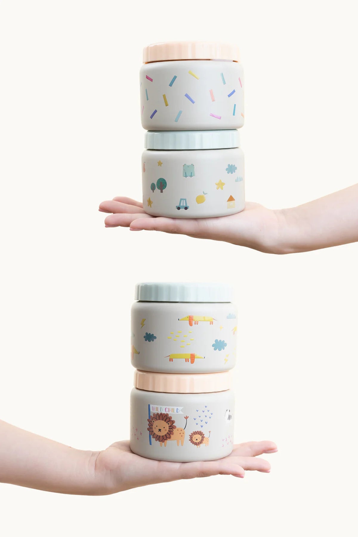 Termos obiadowy The Cotton Cloud – 350 ml, utrzymuje ciepło do 6 h, idealny do szkoły i przedszkola, wzór: konfetti