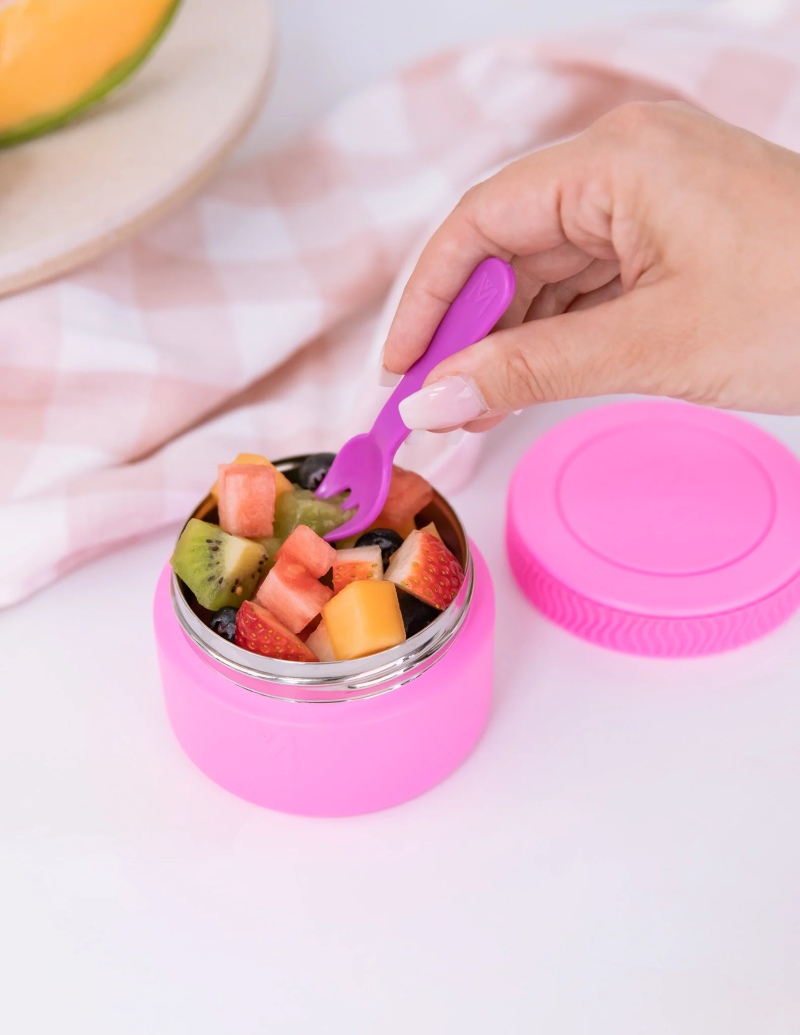 MontiiCo Food Jar Calypso 200 ml – termos dla dzieci, szczelny, utrzymuje ciepło do 5 h, idealny do szkoły, kolor: różowy