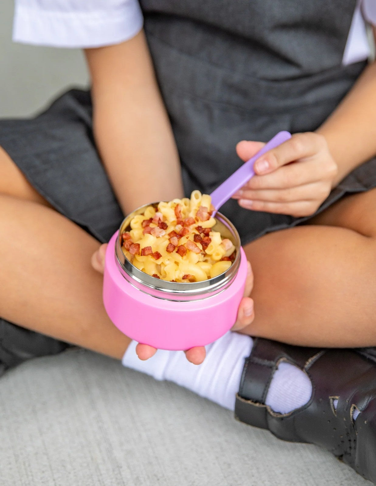 MontiiCo Food Jar Floss 200 ml – termos dla dzieci, szczelny, utrzymuje ciepło do 5 h, idealny do szkoły, kolor: różowy