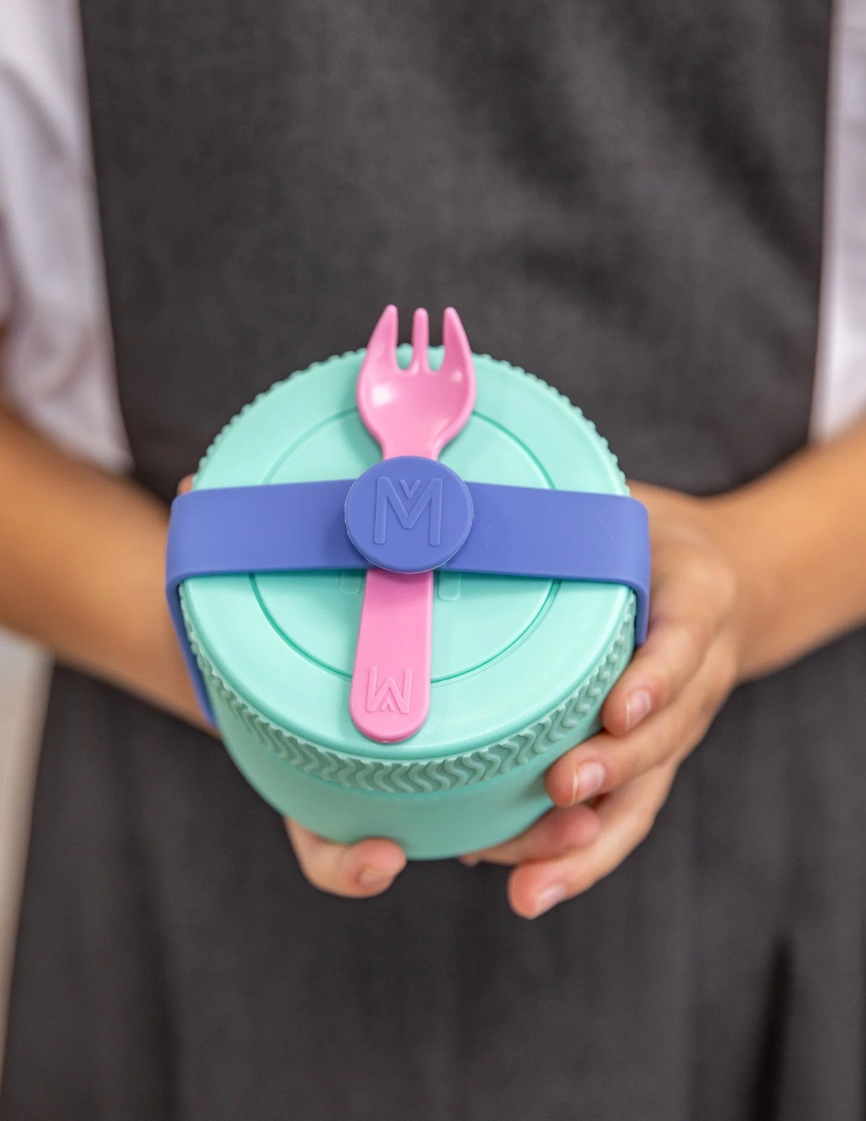 MontiiCo Food Jar Marine 200 ml – termos dla dzieci, szczelny, utrzymuje ciepło do 5 h, idealny do szkoły, kolor: zielony / morski