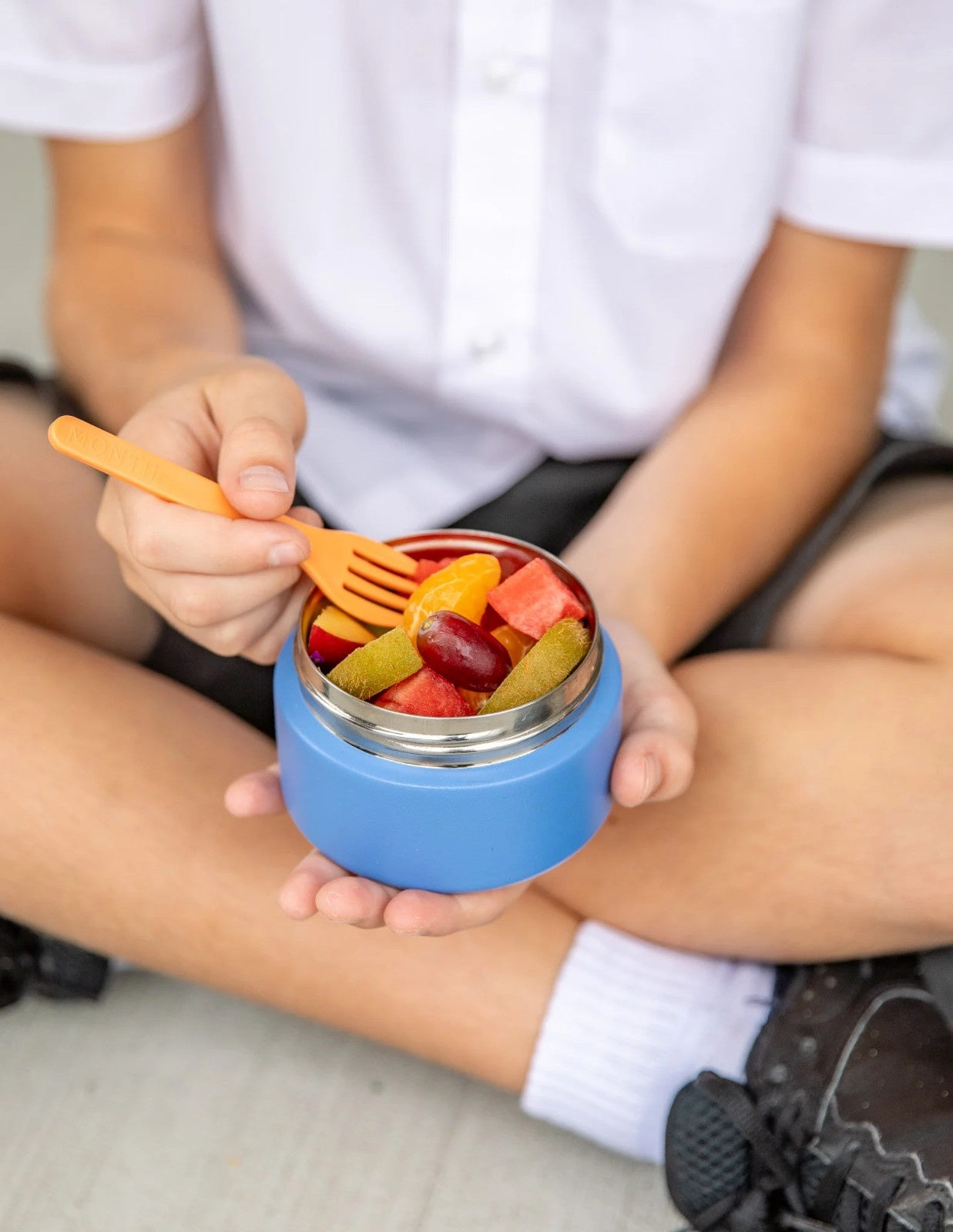 MontiiCo Food Jar Splash 200 ml – termos dla dzieci, szczelny, utrzymuje ciepło do 5 h, idealny do szkoły, kolor: niebieski