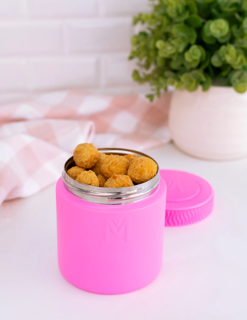 MontiiCo Food Jar Calypso 400 ml – termos dla dzieci, szczelny, utrzymuje ciepło do 7 h, idealny do szkoły, kolor: różowy