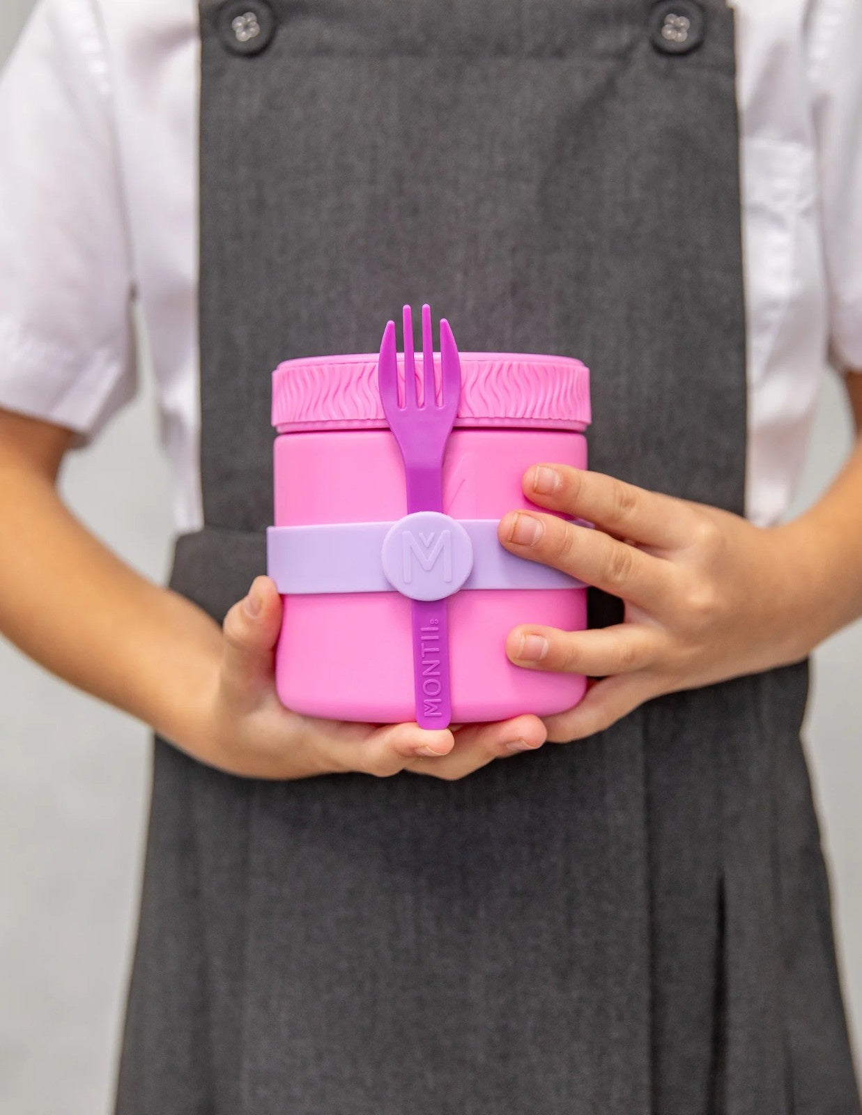MontiiCo Food Jar Floss 400 ml – termos dla dzieci, szczelny, utrzymuje ciepło do 7 h, idealny do szkoły, kolor: różowy