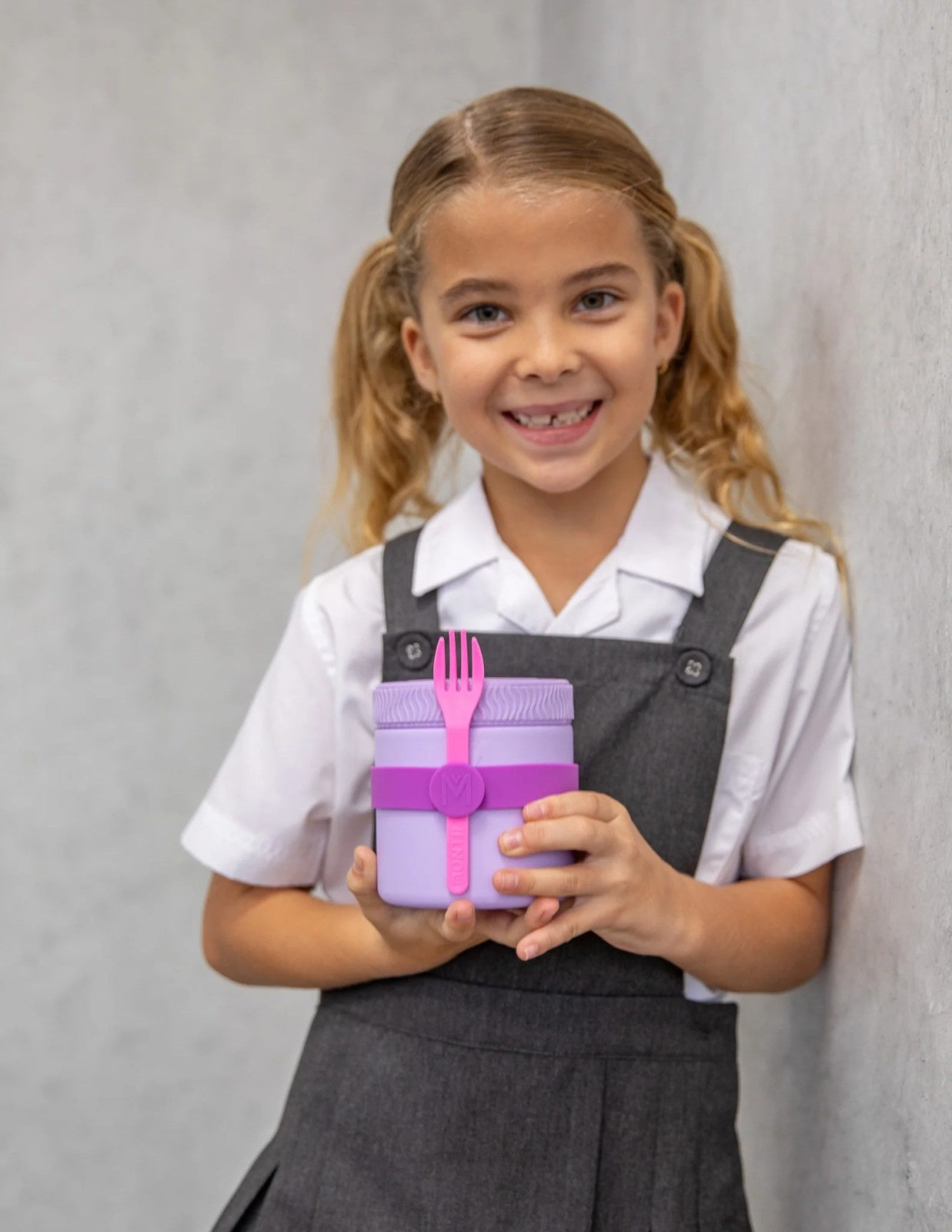 MontiiCo Food Jar Lilac 400 ml – termos dla dzieci, szczelny, utrzymuje ciepło do 7 h, idealny do szkoły, kolor: fioletowy