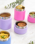 MontiiCo Food Jar Lilac 400 ml – termos dla dzieci, szczelny, utrzymuje ciepło do 7 h, idealny do szkoły, kolor: fioletowy