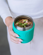 MontiiCo Food Jar MOhito 400 ml – termos dla dzieci, szczelny, utrzymuje ciepło do 7 h, idealny do szkoły, kolor: zielony