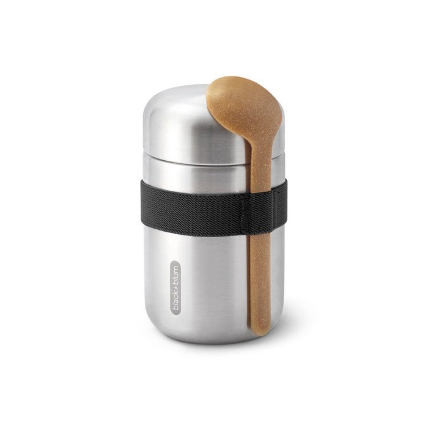 Black+Blum Flask Food 400 ml – czarny termos obiadowy ze stali nierdzewnej, szczelny, elegancki i trwały. Ciepło do 6h, zimno do 8h
