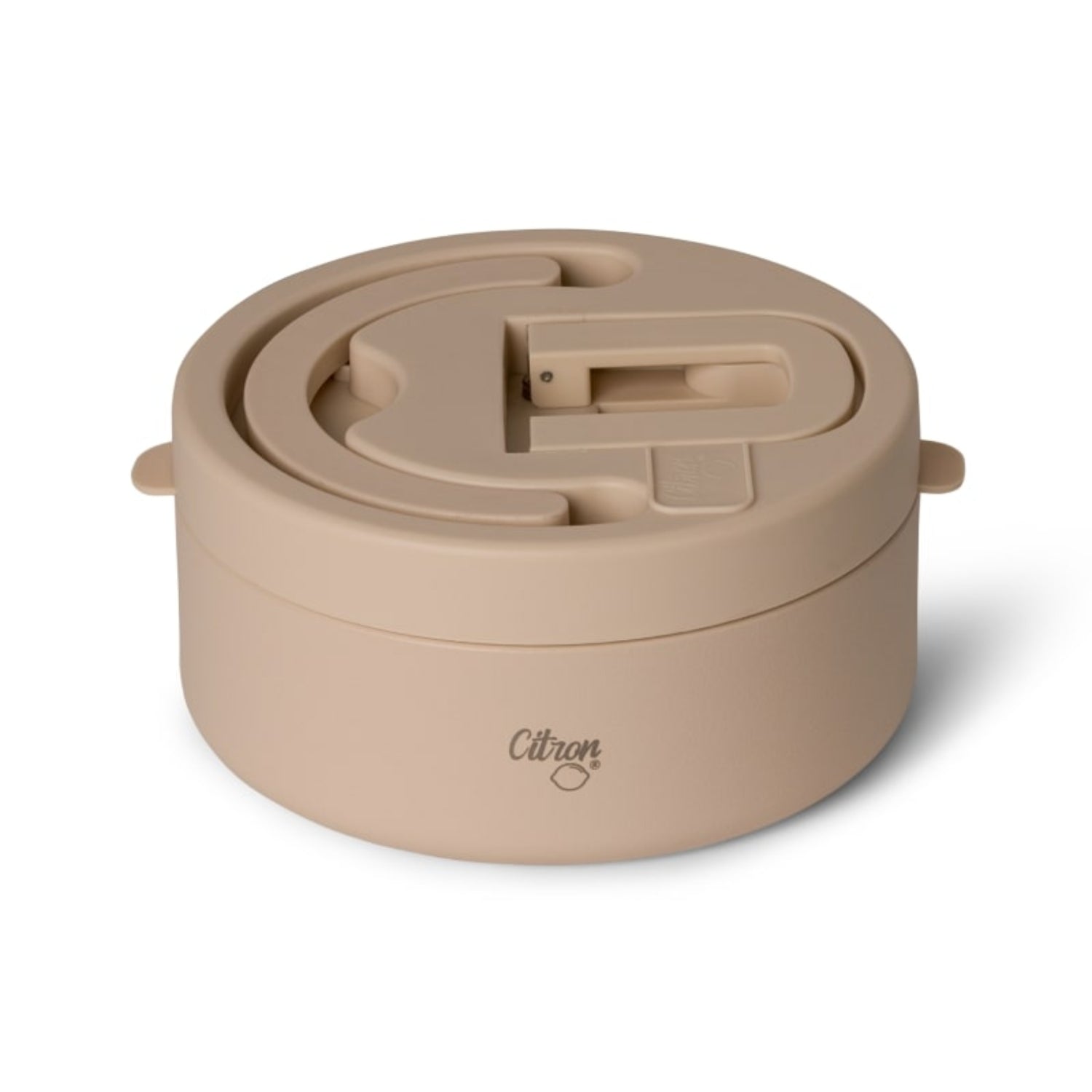 Termos obiadowy Citron 400 ml Beige z podziałką – stal nierdzewna, szczelny, beżowy, bez BPA, ciepło do 5h, zimno do 7h