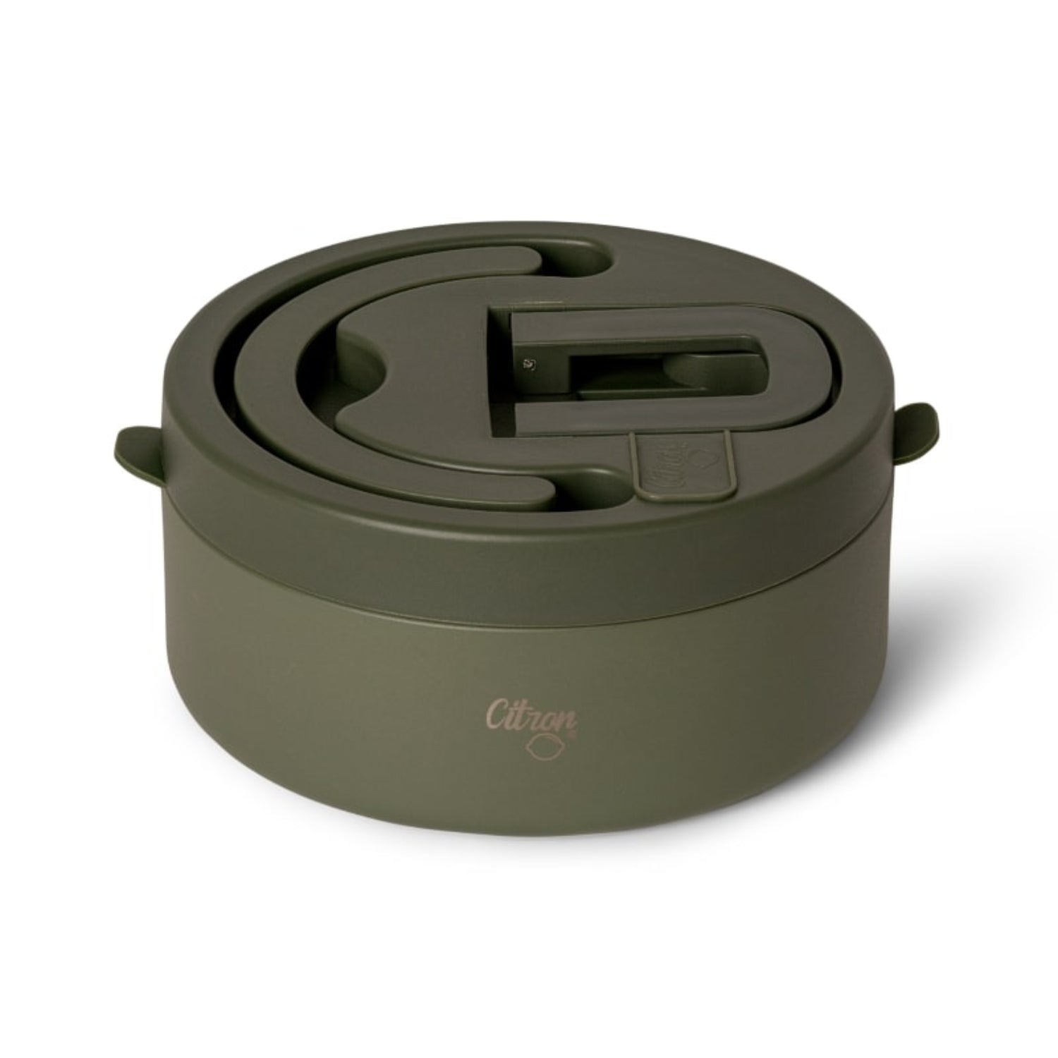 Termos obiadowy Citron 400 ml Olive Green z podziałką – stal nierdzewna, szczelny, oliwkowy, bez BPA, ciepło do 5h, zimno do 7h