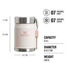 Stanley Classic 400 ml – różowy termos obiadowy utrzymujący temperaturę dań