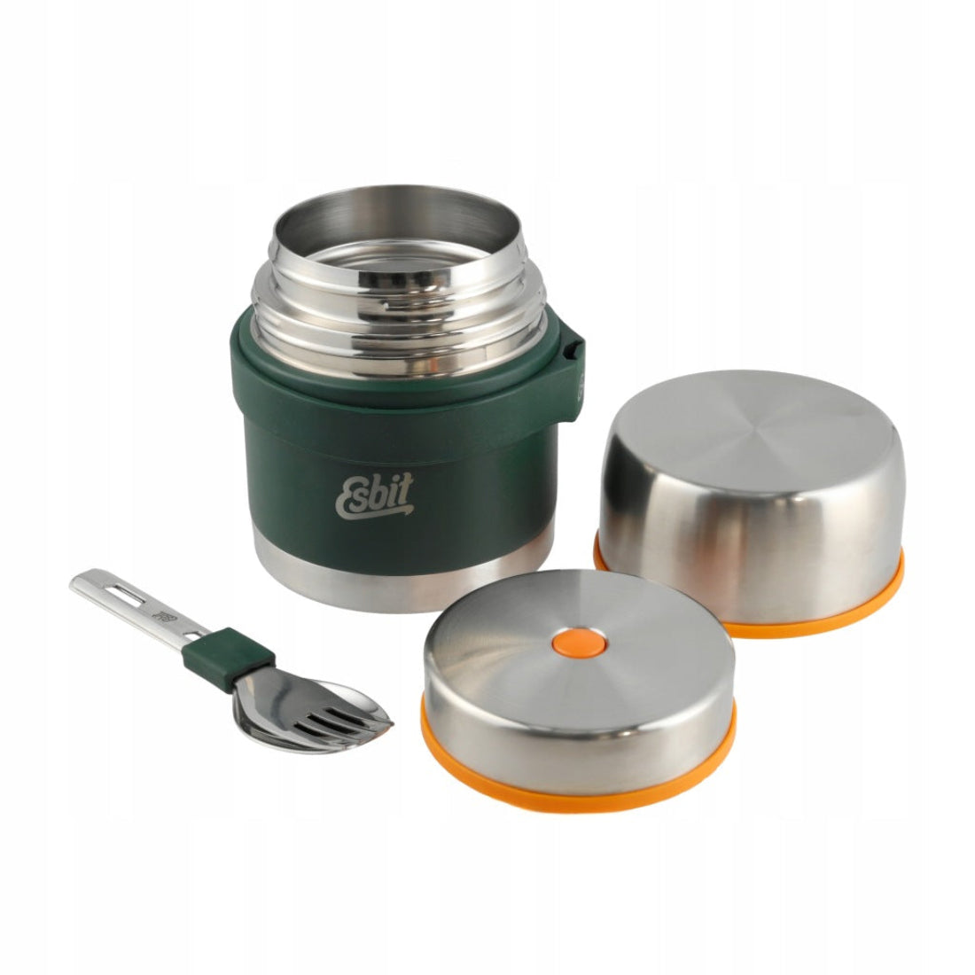 Zielony termos na jedzenie z łyżką Esbit Food Jug Forest Green