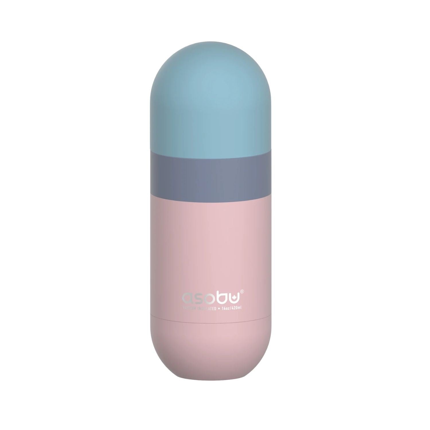 Różowy termos Asobu Orb 420 ml z powłoką ceramiczną wewnątrz, Pastel Pink