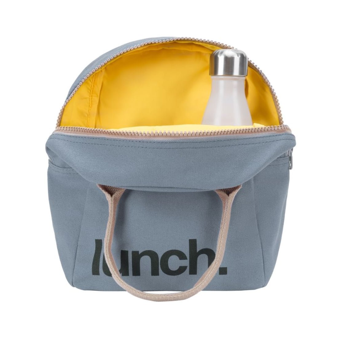 Torba termiczna na lunch Blue – ekologiczna, pojemna, z bawełny organicznej i RPET, wodoodporna i lekka, kolor: niebieski