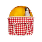 Pojemna torba lunchowa Fluf – wzór w czerwoną kratkę
