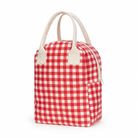 Fluf Gingham Red – bawełniana torebka na lunchbox i przekąski
