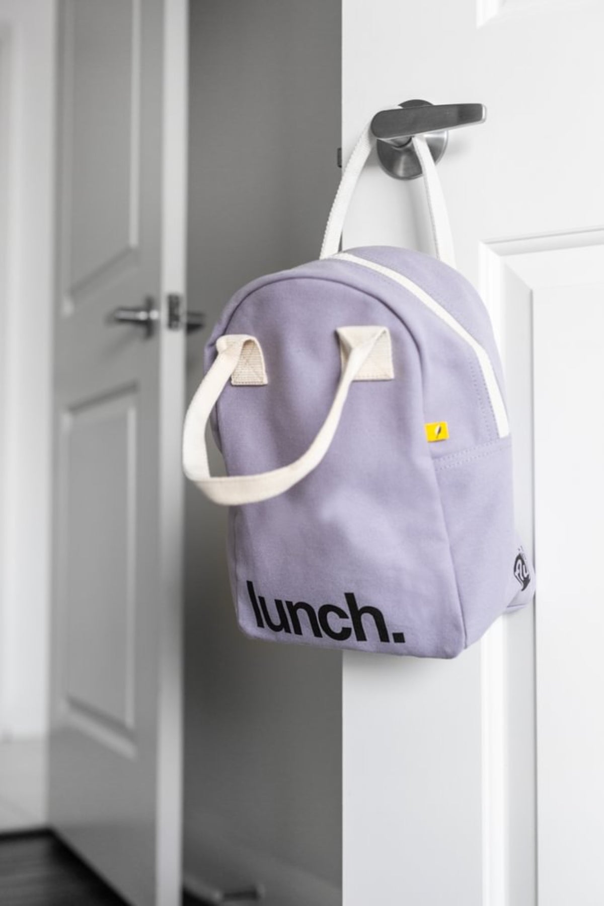 Torba termiczna na lunch Lavender– ekologiczna, pojemna, z bawełny organicznej i RPET, wodoodporna i lekka, kolor: lawendowy