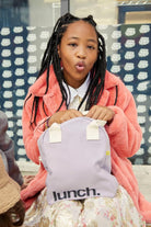 Torba termiczna na lunch Lavender– ekologiczna, pojemna, z bawełny organicznej i RPET, wodoodporna i lekka, kolor: lawendowy