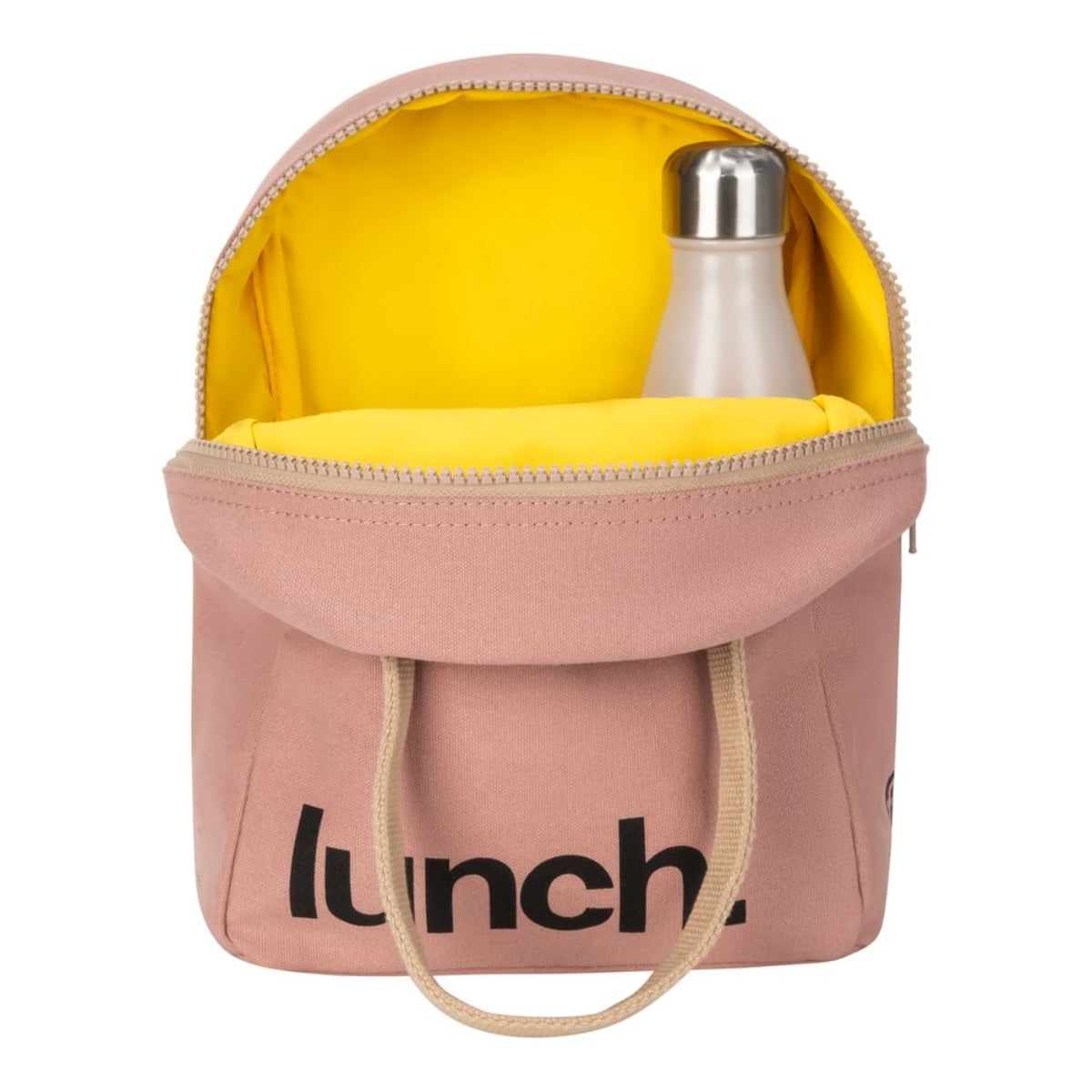 Torba termiczna na lunch Mauve Pink – ekologiczna, pojemna, z bawełny organicznej i RPET, wodoodporna i lekka, kolor: rózowy