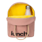 Torba termiczna na lunch Mauve Pink – ekologiczna, pojemna, z bawełny organicznej i RPET, wodoodporna i lekka, kolor: rózowy