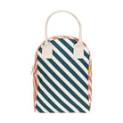 Torba termiczna na lunch Stripes– ekologiczna, pojemna, z bawełny organicznej i RPET, wodoodporna i lekka, wzór: paski