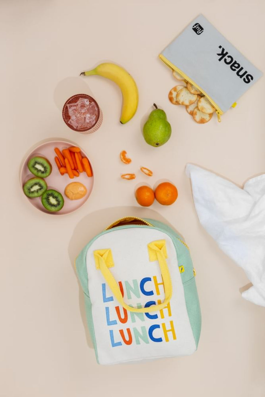 Torba termiczna na lunch Triple Lunch – ekologiczna, pojemna, z bawełny organicznej i RPET, wodoodporna i lekka, kolor: zielony